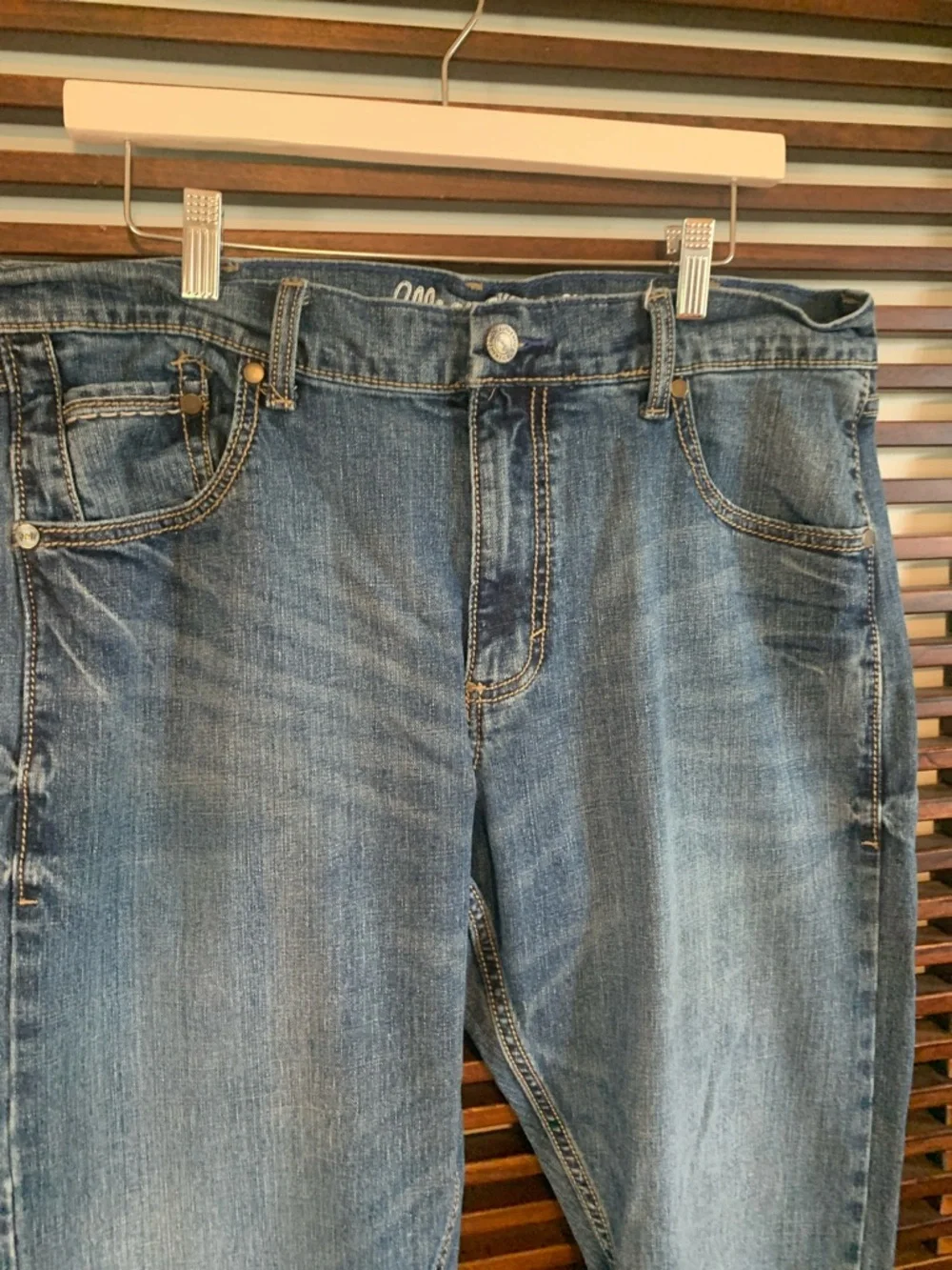 Wrangler Men's Slim Boot Blue Denim Jeans